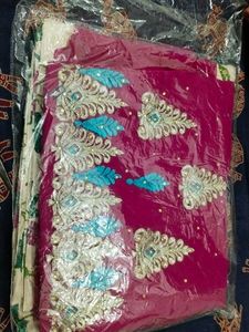 Elegant Embroidered Dress Material