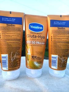 Pack Of 3 ❤️ Vaseline Gluta-Hya Sunscreens 🌞