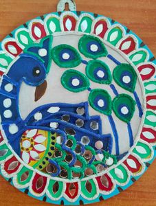 Lippan Art Peacock Mirror Wall Decor