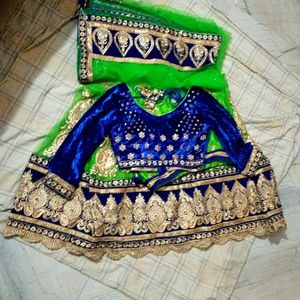Green Embellished Dupatta