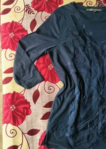 Embroidered Long Sleeve Top