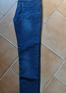 NAVY BLUE RABBIT EMBROIDERY JEANS