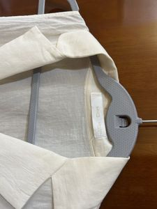 Mango Cream Tie-Front Sleeveless Top(M)
