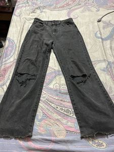 Ripped Wide Leg Jeans