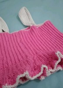 Pink Crochet Crop Top