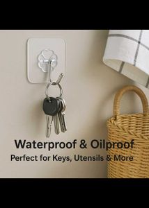 Transparent Wall Hooks pack of 15 | Self Adhesive