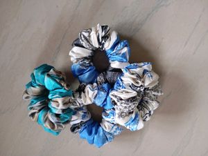 Beautiful Printed scrunchies Combo of 4