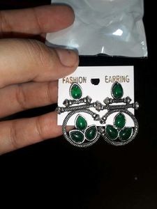 Green Stone Earrings