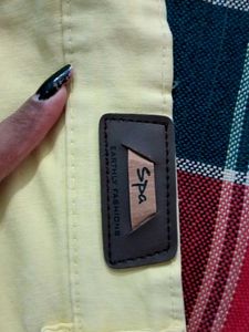 Yellow Rolled Hem Shorts