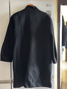 Elegant Black Wool Blend Coat