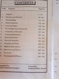 Answer Key.ND Grade Booster Mathematics - Class 7