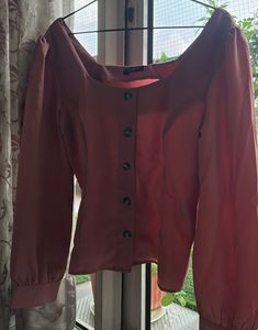 Blush Pink Button-Down Top