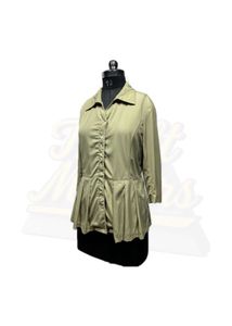 Elegant Olive Green Peplum Top