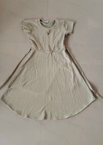 Flared Beautiful Green Dress For Selling