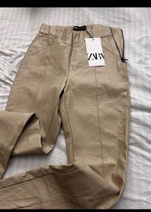 Zara Leather Flared Or Skinny Pants For Women