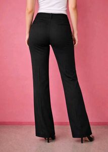 Black Flared Leg Trousers
