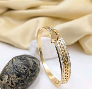 Gold Zipper Bangle Bracelet