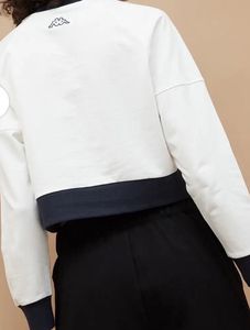 Kappa Stylish White Cropped Sweatshirt - M