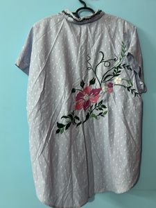 Blue Polka Dot Shirt