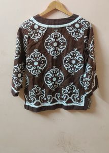 Korean Brown Traditional Top