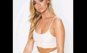 White Striped Bra