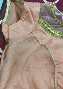 Peach Embroidered Blouse