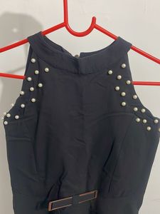 Little Black Dress with Pearl Detail