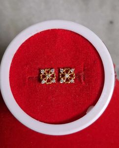 Gold Floral Stud Earrings