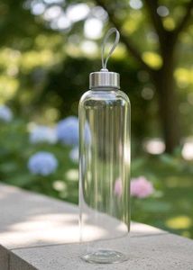 Borosil Smile Clear Glass Water Bottle