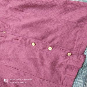 Stylish Mauve Button-Down Top