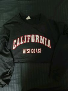 California Cropped Long Sleeve Top
