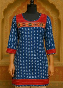 Blue Printed Short Tunic