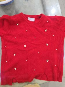 Red Mickey Mouse Sweater