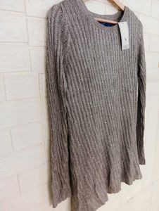 Sparkly Grey Long Sleeve Top