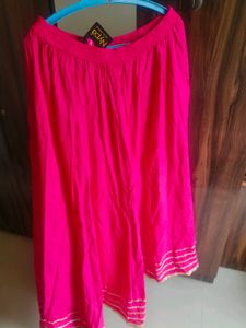 Pink Ethnic Maxi Skirt
