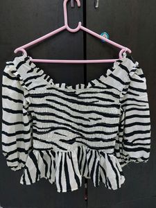 Zudio Top ( Beige With Strips)