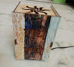 Wooden Lightning Lamp Show Piece