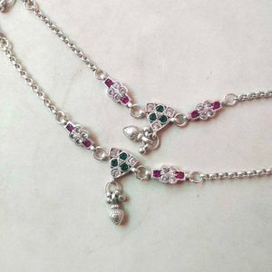 SLIGHTLY used Pure Silver Anklets पायल