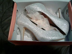 Silver Stiette Heels