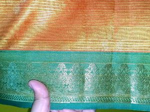 Kanchipuram Pattu (South Silk) Zari Border Saree