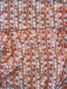 Long Floral Orange Kurta