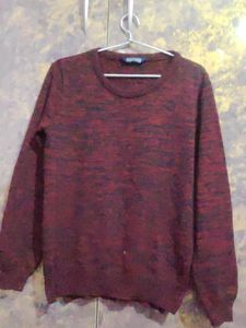 Maroon And Black HighLo Sweater