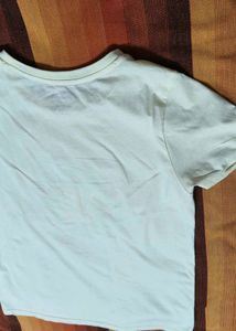 Women Yellow Graphic Print Cotton Tshirt