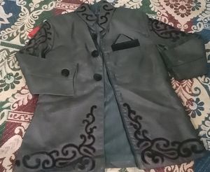 Branded Sherwani With Velvet Work On It..