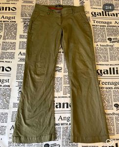 Olive Green Bootcut Trousers