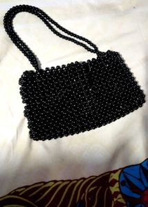 Black Beaded Evening Bag