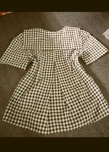 Gingham Peter Pan Collar Top
