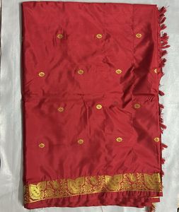 Pretty Red Silk Saree