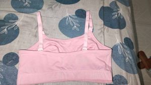 Pink Cotton Sports Bra