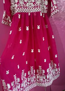 Pink Embroidered Dress
